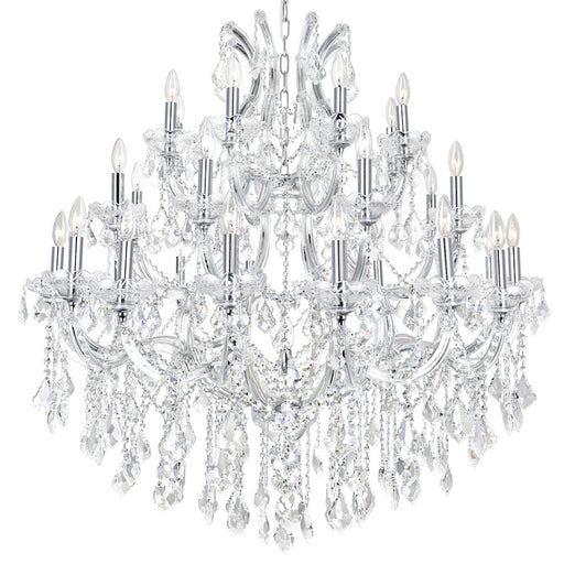 CWI Lighting Maria Theresa 33 Light Up Chandelier, Chrome