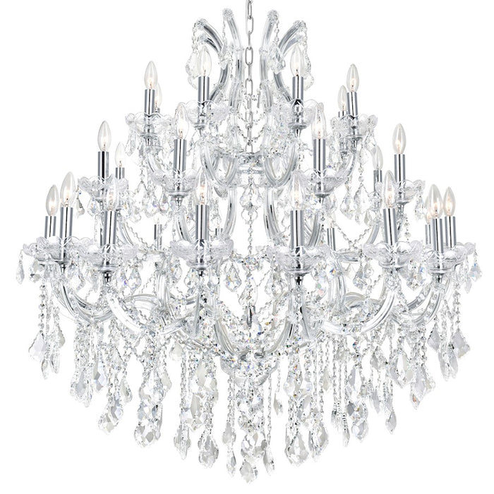 CWI Lighting Maria Theresa 33 Light Up Chandelier, Chrome