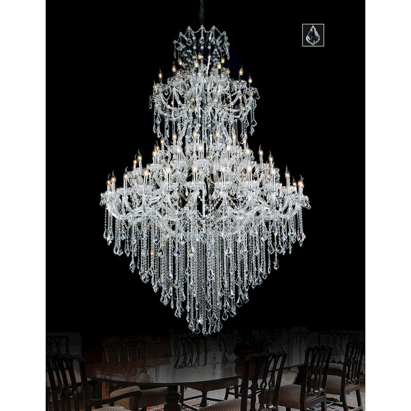 CWI Lighting Maria Theresa 84 Light Up Chandelier, Chrome