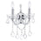 CWI Lighting Maria Theresa 12" 2 Light Wall Light, Chrome - 8318W12C-2-Clear