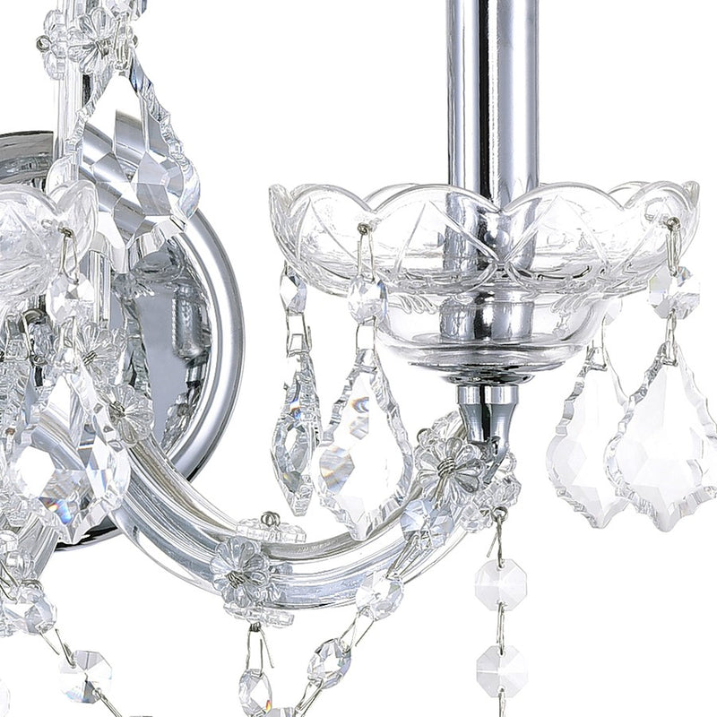 CWI Lighting Maria Theresa 12" 2 Light Wall Light, Chrome