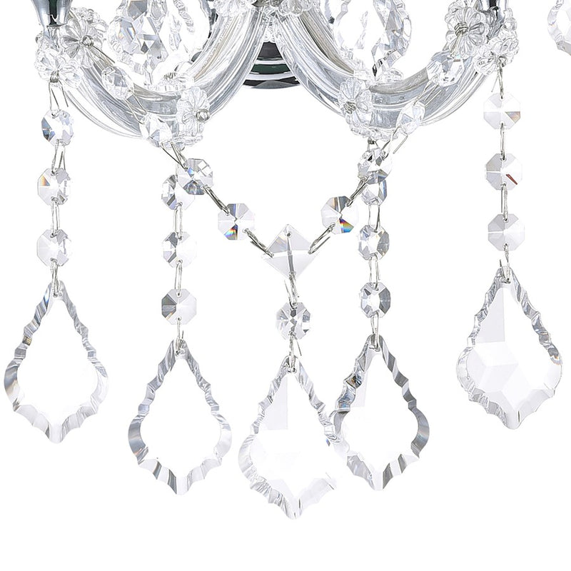 CWI Lighting Maria Theresa 12" 2 Light Wall Light, Chrome