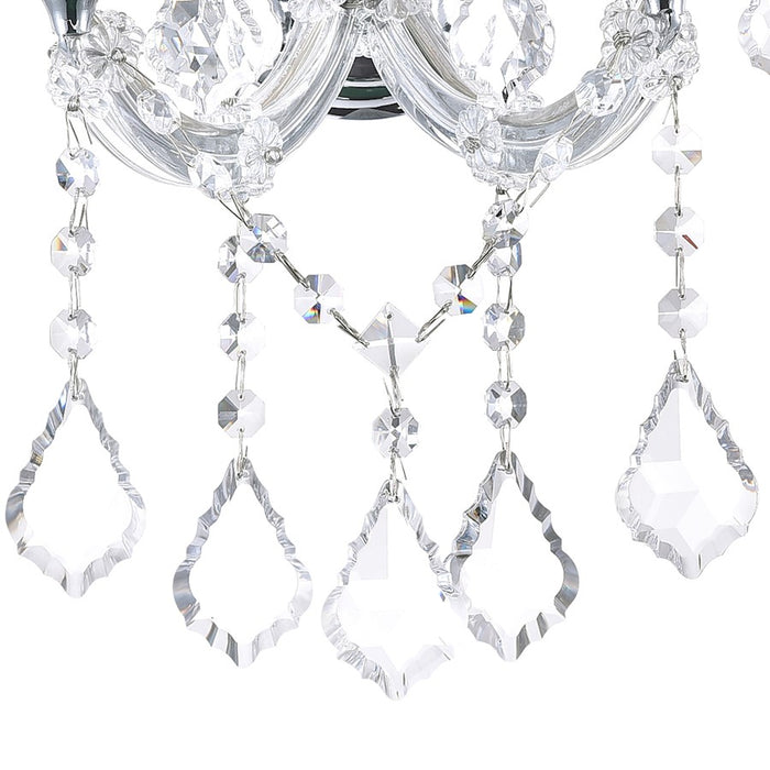 CWI Lighting Maria Theresa 12" 2 Light Wall Light, Chrome