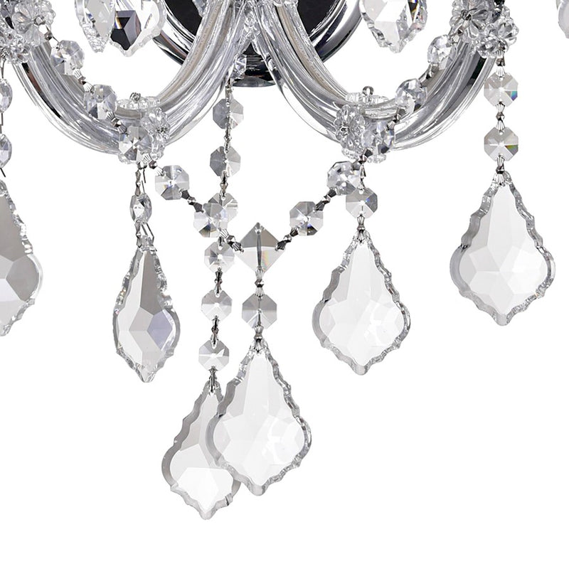 CWI Lighting Maria Theresa 3 Light Wall Light, Chrome