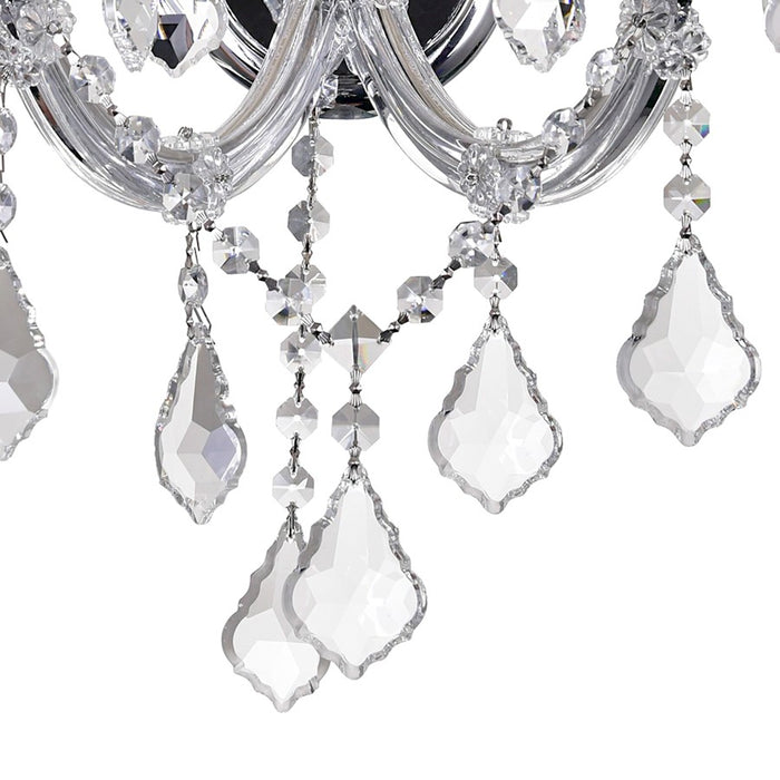 CWI Lighting Maria Theresa 3 Light Wall Light, Chrome