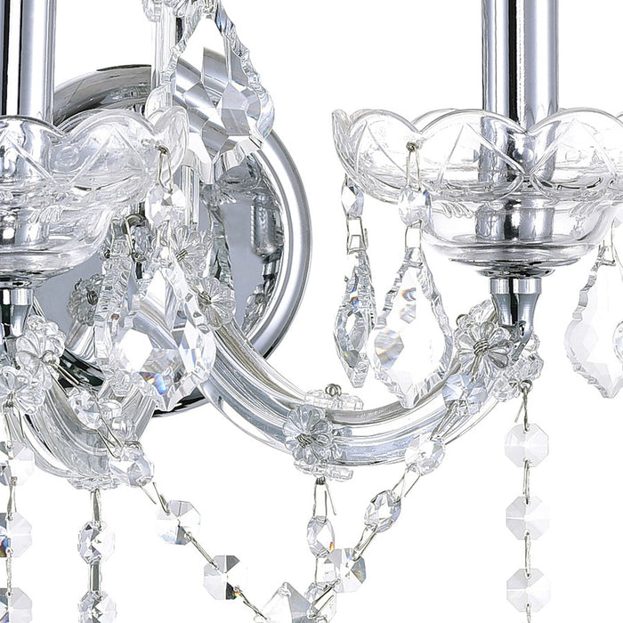 CWI Lighting Maria Theresa 5 Light Wall Light, Chrome