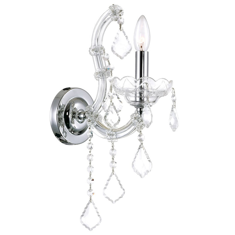 CWI Lighting Maria Theresa Wall Light, Chrome