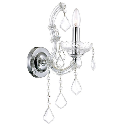 CWI Lighting Maria Theresa Wall Light, Chrome - 8397W5C-1-Clear