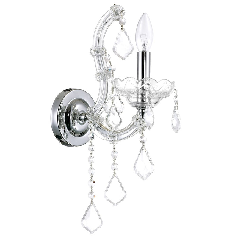 CWI Lighting Maria Theresa Wall Light, Chrome
