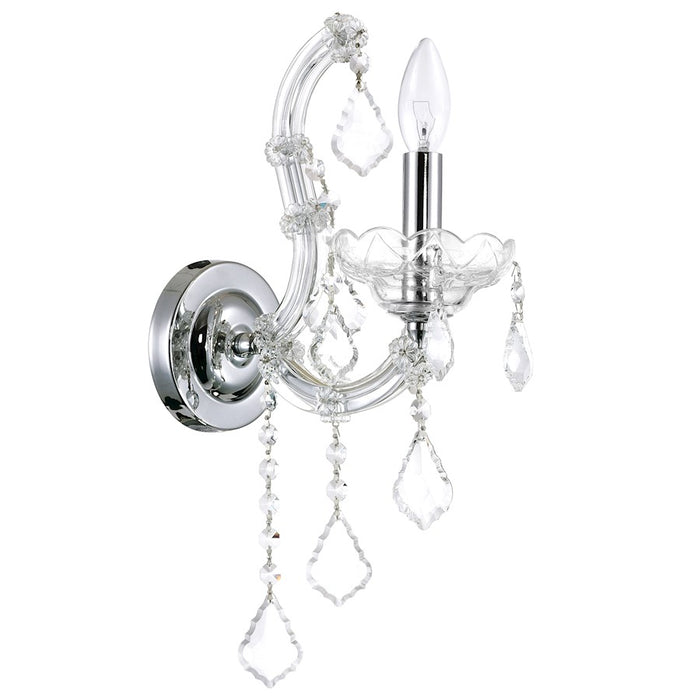 CWI Lighting Maria Theresa Wall Light, Chrome