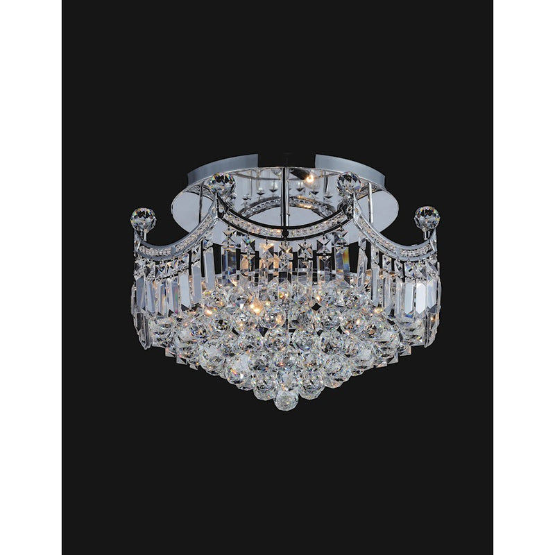 CWI Lighting Amanda 8 Light Flush Mount, Chrome