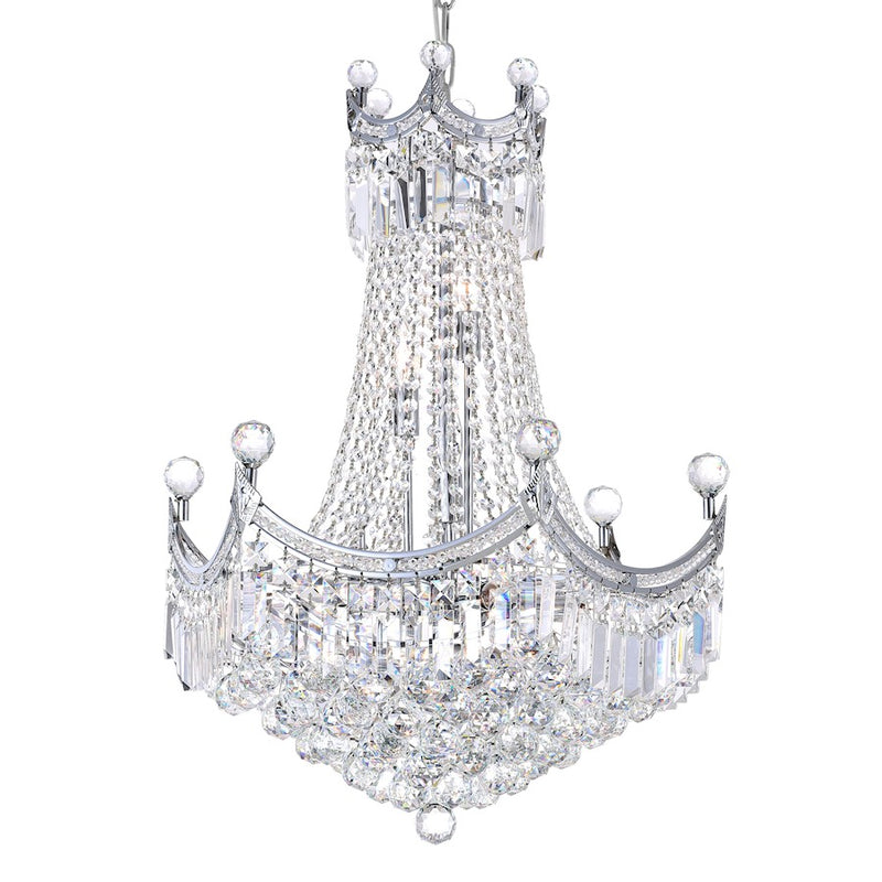CWI Lighting Amanda 11 Light Down Chandelier, Chrome