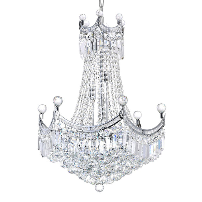 CWI Lighting Amanda 11 Light Down Chandelier, Chrome