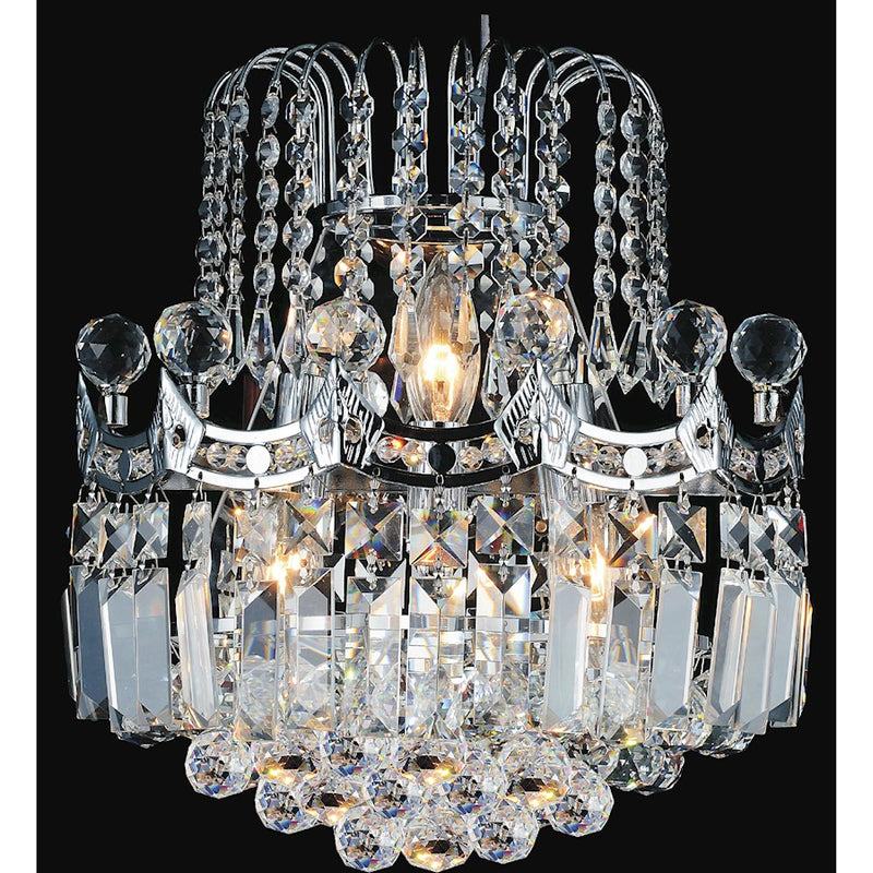 CWI Lighting Amanda 3 Light Wall Light, Chrome