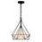 CWI Lighting Diamond 1 Light 15" Down Pendant, Black - 9600P15-1-101