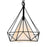 CWI Lighting Diamond 1 Light 15" Down Pendant, Black