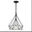 CWI Lighting Diamond 1 Light 15" Down Pendant, Black