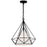 CWI Lighting Diamond 1 Light 18" Down Pendant, Black - 9600P18-1-101