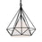 CWI Lighting Diamond 1 Light 18" Down Pendant, Black