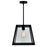 CWI Lighting Alyson 1 Light Down Mini Pendant, Black/Clear