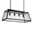 CWI Lighting Alyson 4 Light Down Chandelier, Black/Clear
