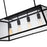 CWI Lighting Alyson 4 Light Down Chandelier, Black/Clear