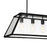 CWI Lighting Alyson 5 Light Down Chandelier, Black/Clear