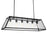 CWI Lighting Alyson 6 Light Down Chandelier, Black/Clear