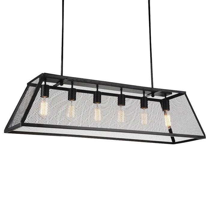 CWI Lighting Macleay 6 Light 42" Down Chandelier, Black