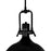 CWI Lighting Show 1 Light Down Pendant, Black/Frosted