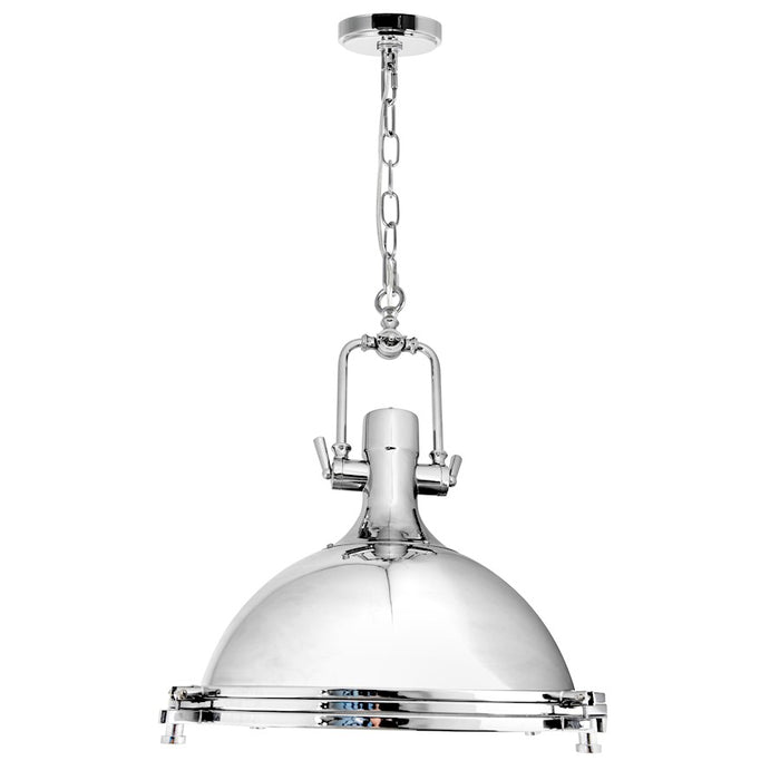 CWI Lighting Show 1 Light Down Pendant, Chrome/Frosted