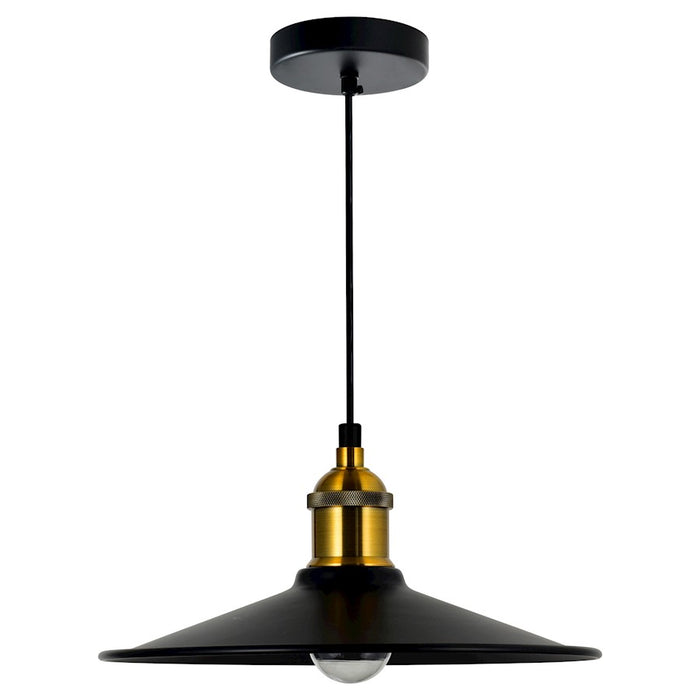 CWI Lighting Brave 1 Light 10" Mini Pendant, Black