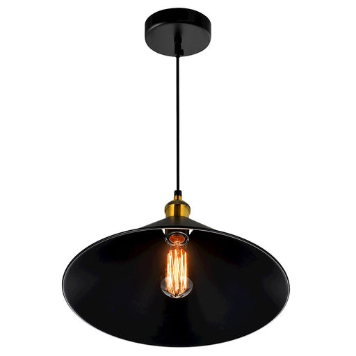 CWI Lighting Brave 1 Light 12" Mini Pendant, Black