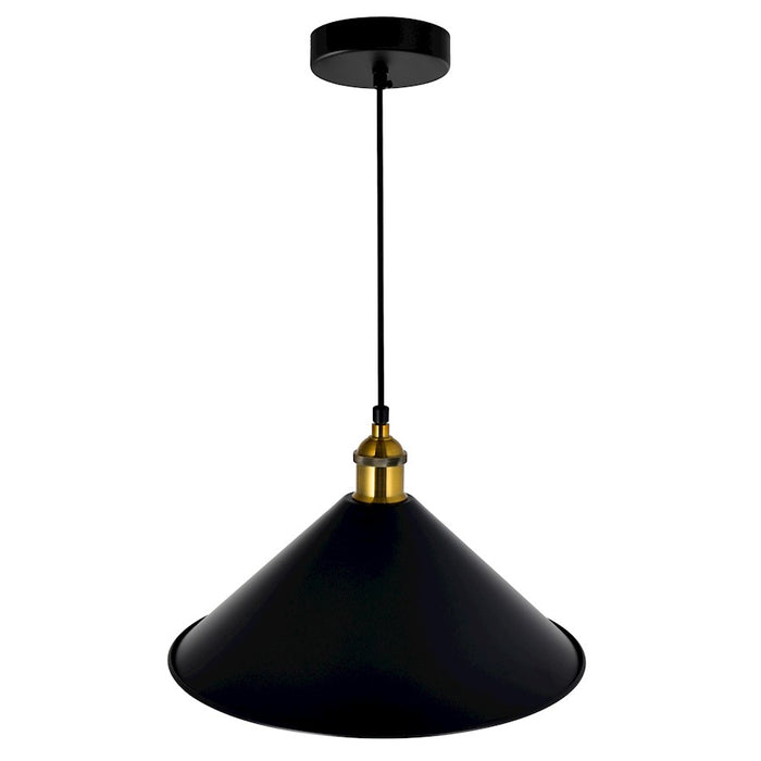 CWI Lighting Brave 1 Light 12" Mini Pendant, Black
