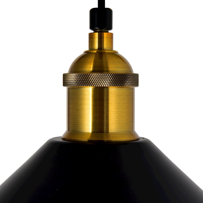 CWI Lighting Brave 1 Light 12" Mini Pendant, Black