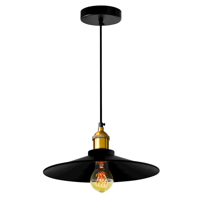 CWI Lighting Brave 1 Light 13" Down Mini Pendant, Black