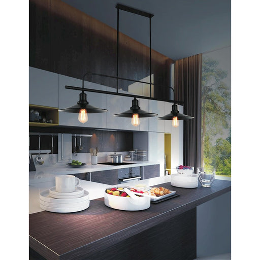 CWI Lighting Brave 3 Light Chandelier, Black