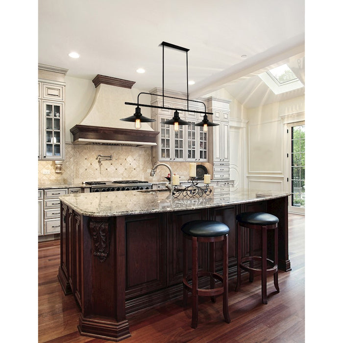 CWI Lighting Brave 3 Light Chandelier, Black