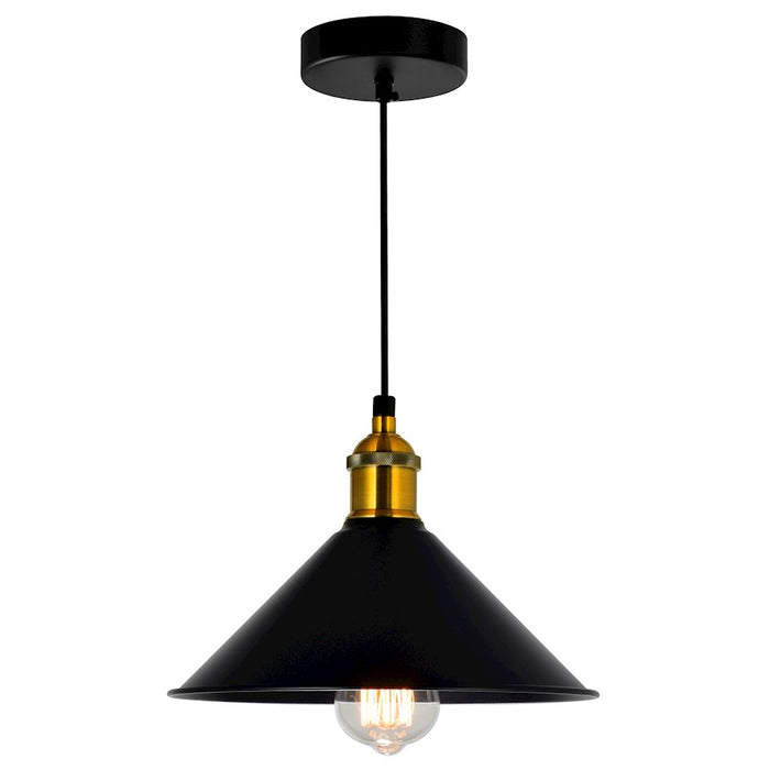 CWI Lighting Brave 1 Light 8" Down Mini Pendant, Black - 9605P8-1-101-B