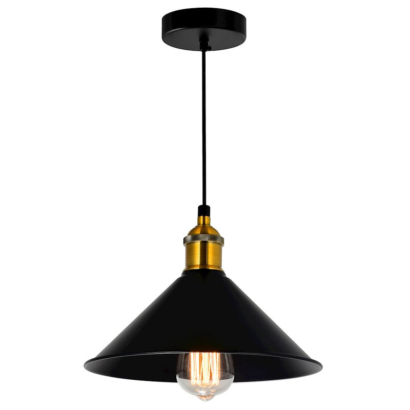 CWI Lighting Brave 1 Light 8" Down Mini Pendant, Black