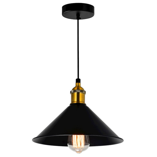 CWI Lighting Brave 1 Light 8" Down Mini Pendant, Black