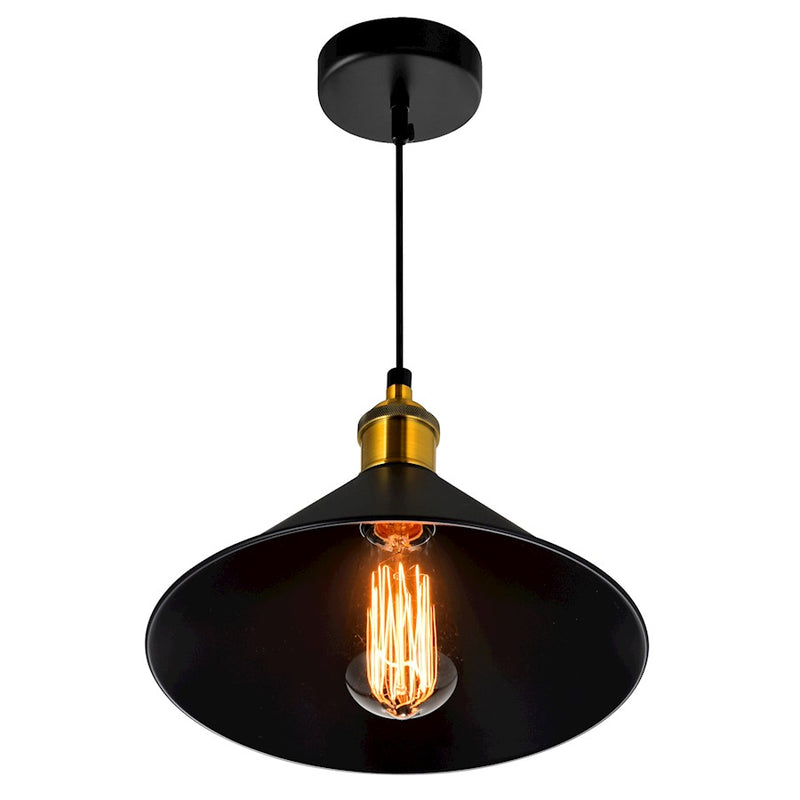 CWI Lighting Brave 1 Light 8" Down Mini Pendant, Black
