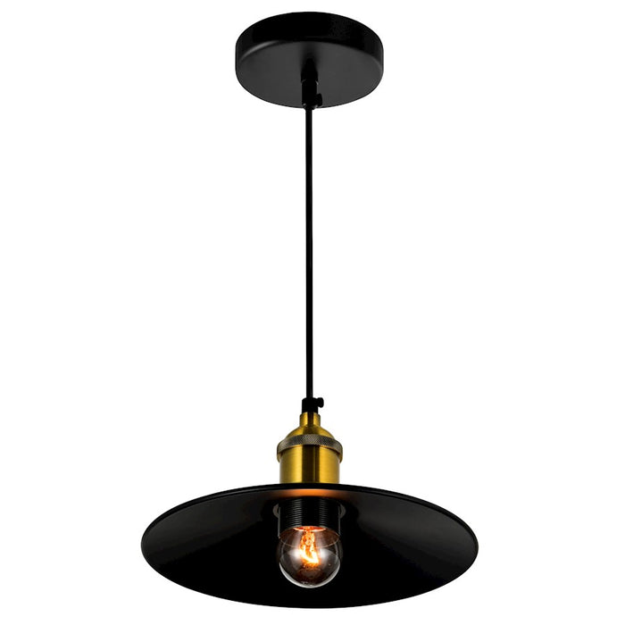 CWI Lighting Brave 1 Light Mini Pendant, BK