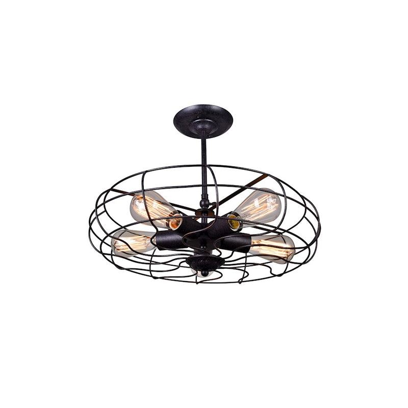 CWI Lighting Pamela 5 Light Flush Mount, Rust