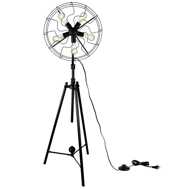 CWI Lighting Pamela 5 Light Floor Lamp, Black