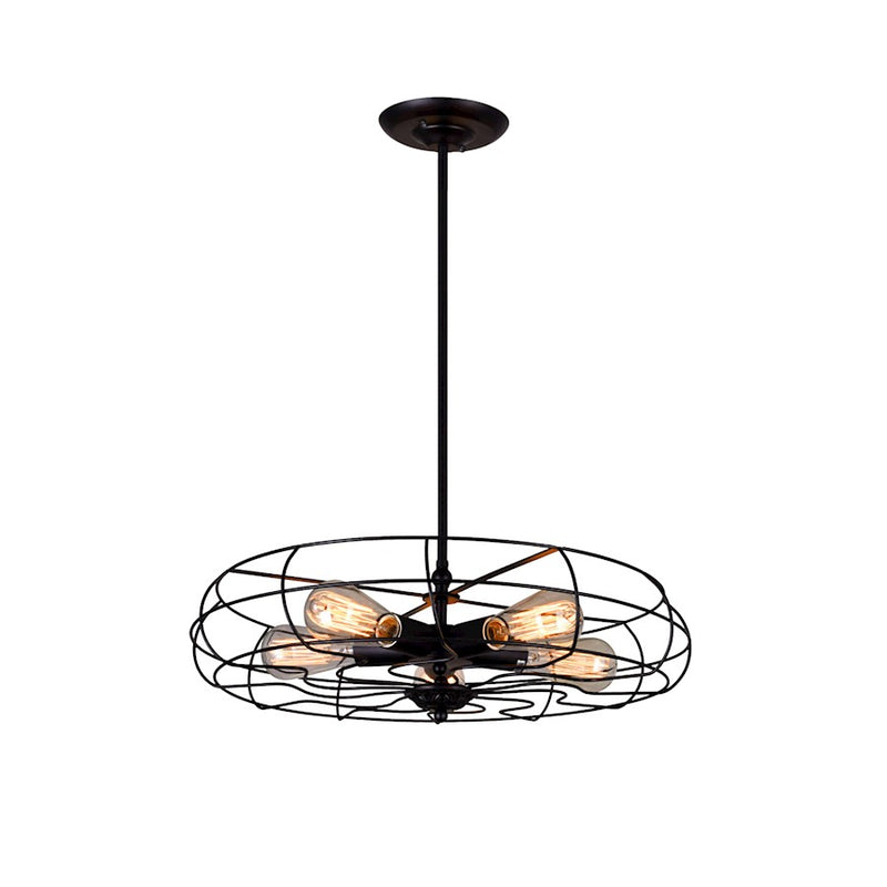 CWI Lighting Pamela 5 Light Pendant, Black