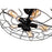 CWI Lighting Pamela 5 Light Pendant, Black