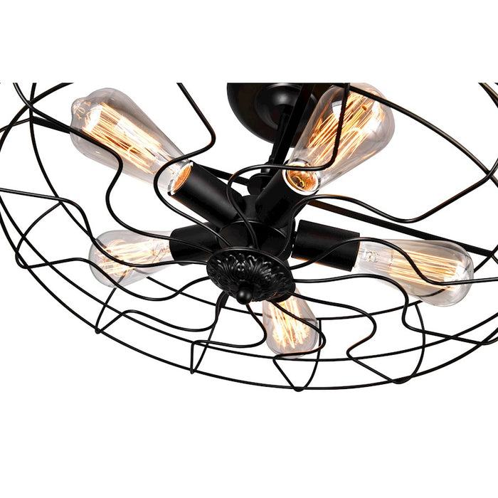 CWI Lighting Pamela 5 Light Pendant, Black