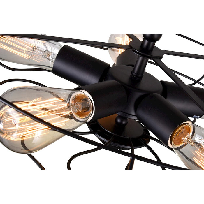 CWI Lighting Pamela 5 Light Pendant, Black