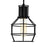 CWI Lighting Secure 1 Light Down Mini Pendant, Black